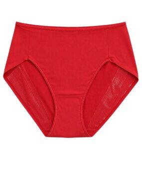 NWOT Soma No Show Brief Grip Back Stay Put Red Seamless — Size L